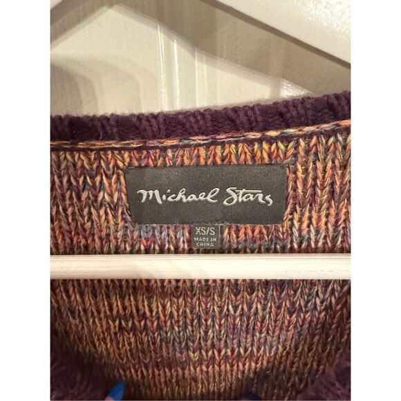 Michael Stars Mixed Yarn Rounded Hem Crew Neck Sweater sz XS/S EUC - Picture 5 of 7